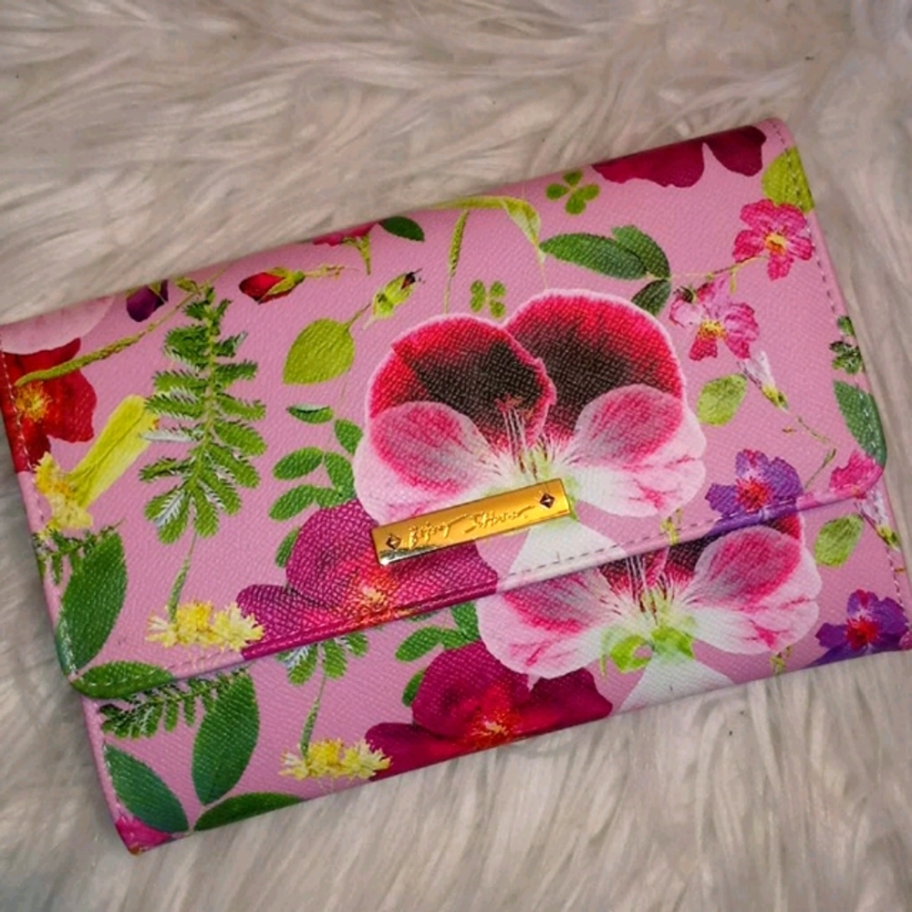 Betsey Johnson Pink Floral Wallet
